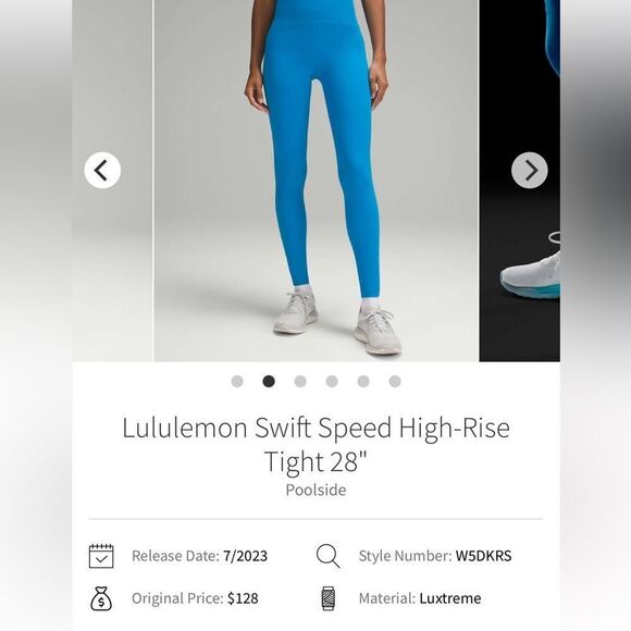 Lululemon Swift Speed High Rise 28” Poolside - Picture 7 of 7